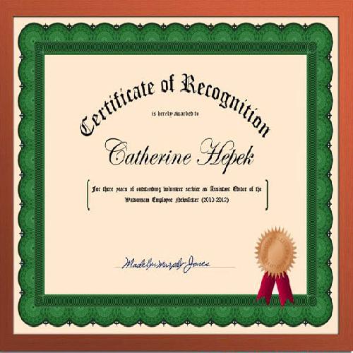 Certificates Design Services